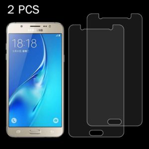 2 PCS For Galaxy J7(2016) / J710 0.26mm 9H Surface Hardness 2.5D Explosion-proof Tempered Glass Screen Film (OEM)