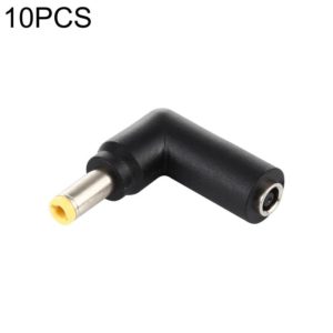 10 PCS 4.5 x 3.0mm Female to 5.5 x 2.5mm Male Plug Elbow Adapter Connector (OEM)