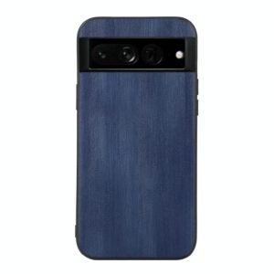 For Google Pixel 7 Pro 5G Yellow Cow Texture PU Phone Case(Blue) (OEM)