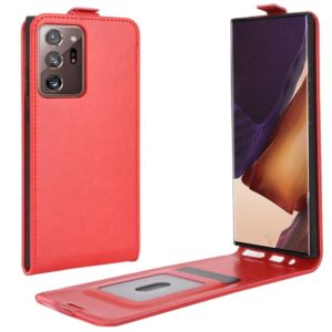 For Samsung Galaxy Note20 Ultra 5G R64 Texture Single Vertical Flip Leather Protective Case with Card Slots & Photo Frame(Red) (OEM)