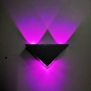 9W LED Triangle Wall Light Interior Corridor Aisle Lights(Purple Light) (OEM)