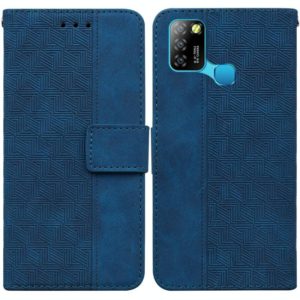 For Infinix Smart 5 X657 / Hot 10 Lite Geometric Embossed Leather Phone Case(Blue) (OEM)