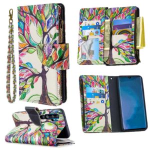 For Xiaomi Mi CC9 Pro / Note 10 Colored Drawing Pattern Zipper Horizontal Flip Leather Case with Holder & Card Slots & Wallet(Tree) (OEM)