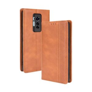 For Tecno Phantom X Magnetic Buckle Retro Pattern Horizontal Flip Leather Case with Holder & Card Slot & Wallet(Brown) (OEM)