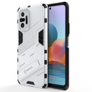 For Xiaomi Redmi Note 10 Pro Punk Armor 2 in 1 PC + TPU Shockproof Case with Invisible Holder(White) (OEM)