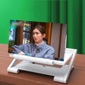 Folding Pull-Out Lifting Mobile Phone Screen High-Definition Amplifier Anti-Blue Light 3D Amplifier 8 Inch (White) (OEM)