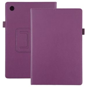 For Samsung Galaxy Tab A8 10.5 2021 Litchi Texture Solid Color Leather Tablet Case(Purple) (OEM)