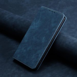 For LG K52 RFID Anti-theft Brush Magnetic Leather Phone Case(Blue) (OEM)