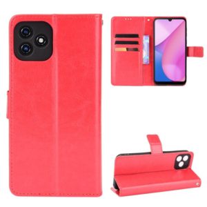 For Blackview Oscal C20 Crazy Horse Texture Horizontal Flip Leather Case with Holder & Card Slots & Lanyard(Red) (OEM)