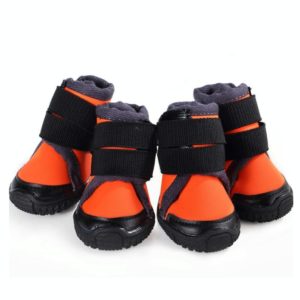 Pet Shoes Small Medium & Large Dogs Outdoor Sports Climbing Non-Slip Shoes, Size: 80(Orange) (OEM)