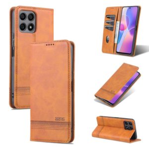 For Honor X30i AZNS Magnetic Calf Texture Horizontal Flip Leather Phone Case(Light Brown) (AZNS) (OEM)