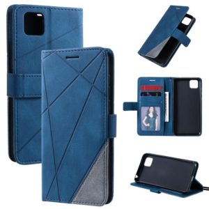 For Huawei Y5p / Honor 9s Skin Feel Splicing Horizontal Flip Leather Case with Holder & Card Slots & Wallet & Photo Frame(Blue) (OEM)