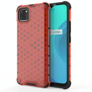 For OPPO Realme C11 Shockproof Honeycomb PC + TPU Case(Red) (OEM)