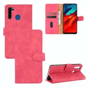 For Blackview A80 Pro Solid Color Skin Feel Magnetic Buckle Horizontal Flip Calf Texture PU Leather Case with Holder & Card Slots & Wallet(Rose Red) (OEM)