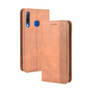 For Infinix Smart 3 Plus / X627 Magnetic Buckle Retro Crazy Horse Texture Horizontal Flip Leather Case , with Holder & Card Slots & Photo Frame(Brown) (idewei) (OEM)