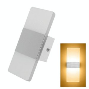 Right Angle White LED Bedroom Bedside Wall Aisle Balcony Wall Lamp, Size:22×11cm(Warm Light) (OEM)