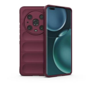 For Honor Magic4 Pro Magic Shield TPU + Flannel Phone Case(Wine Red) (OEM)