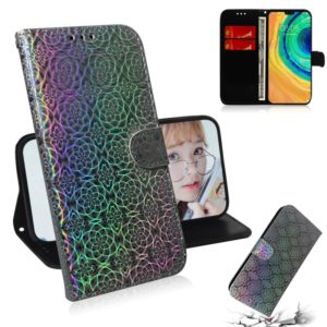 For Huawei Mate 30 / 5G Solid Color Colorful Magnetic Buckle Horizontal Flip PU Leather Case with Holder & Card Slots & Wallet & Lanyard(Silver) (OEM)