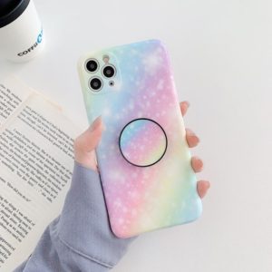 For iPhone 11 Shockproo Colorful Glitter Marble Protective Case(Blue Purple) (OEM)