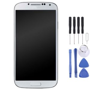 Original LCD Display + Touch Panel with Frame for Galaxy S4 / i9500(White) (OEM)