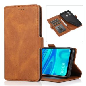 For Huawei Enjoy 9s Retro Magnetic Closing Clasp Horizontal Flip Leather Case with Holder & Card Slots & Photo Frame & Wallet(Brown) (OEM)
