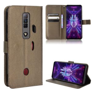 For ZTE nubia Red Magic 7 Diamond Texture Leather Phone Case(Brown) (OEM)