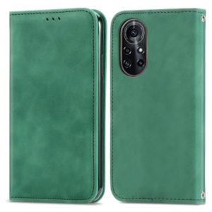 Retro Skin Feel Business Magnetic Horizontal Flip Leather Case with Holder & Card Slots & Wallet & Photo Frame For Huawei Nova 8 Pro(Green) (OEM)