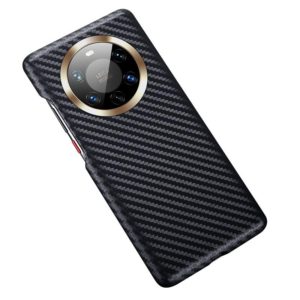 For Huawei Mate 40 Pro+ Carbon Fiber Leather Texture Kevlar Anti-fall Phone Protective Case(Black) (OEM)