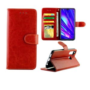 For OPPO Realme5 Pro Crazy Horse Texture Leather Horizontal Flip Protective Case with Holder & Card Slots & Wallet & Photo Frame(Brown) (OEM)