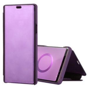 Mirror Clear View Horizontal Flip PU Leather Case for Galaxy Note 9 , with Holder(Purple) (OEM)