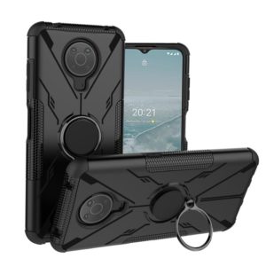 For Nokia G10 / G20 Armor Bear Shockproof PC + TPU Phone Protective Case with Ring Holder(Black) (OEM)