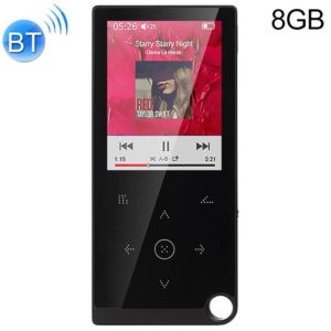 E05 2.4 inch Touch-Button MP4 / MP3 Lossless Music Player, Support E-Book / Alarm Clock / Timer Shutdown, Memory Capacity: 8GB Bluetooth Version(Black) (OEM)
