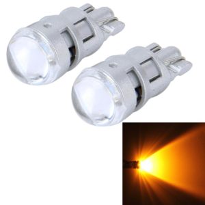 10 PCS T10 1W 50LM Car Clearance Light with SMD-3030 Lamp, DC 12V(Yellow Light) (OEM)