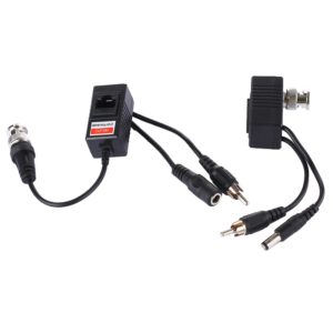2 PCS HD 213B-C Coaxial CVI/TVI/AHD Video Audio Power Balun Transceiver (OEM)