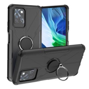 For Infinix Note 10 Pro Armor Bear Shockproof PC + TPU Protective Case with Ring Holder(Black) (OEM)