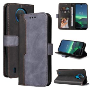 For Nokia 1.4 Business Stitching-Color Horizontal Flip PU Leather Case with Holder & Card Slots & Photo Frame(Gray) (OEM)