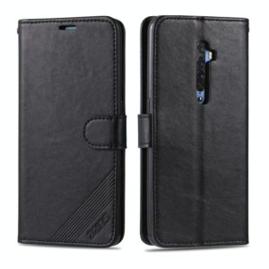 For OPPO Reno2 AZNS Sheepskin Texture Horizontal Flip Leather Case with Holder & Card Slots & Wallet(Black) (AZNS) (OEM)