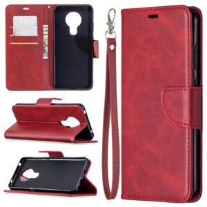 For Nokia 5.3 Retro Lambskin Texture Pure Color Horizontal Flip PU Leather Case with Holder & Card Slots & Wallet & Lanyard(Red) (OEM)