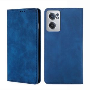 For OnePlus Nord CE 2 5G Skin Feel Magnetic Horizontal Flip Leather Phone Case(Blue) (OEM)