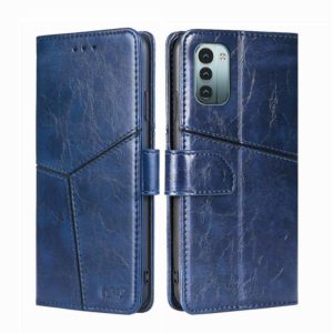 For Nokia G21/G11 Geometric Stitching Horizontal Flip TPU + PU Leather Phone Case(Blue) (OEM)