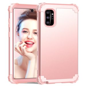PC+ Silicone Three-piece Anti-drop Protection Case for Galaxy Note10+(Rose gold) (OEM)