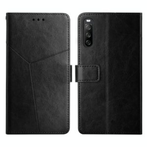 For Sony Xperia 10 Y Stitching Horizontal Flip Leather Phone Case(Black) (OEM)