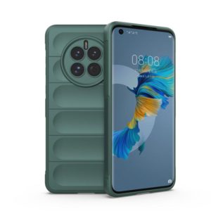 For Huawei Mate 50 Magic Shield TPU + Flannel Phone Case(Dark Green) (OEM)