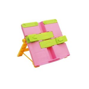 Creative Folding Bookshelf Upgraded Portable Folding Student Book Stand Book Holder(Pink) (OEM)
