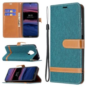 For Nokia G20 / G10 Color Matching Denim Texture Horizontal Flip Leather Case with Holder & Card Slots & Wallet & Lanyard(Green) (OEM)