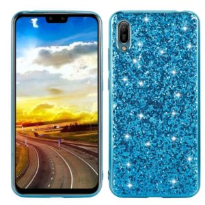 For Huawei Y6 Pro / Enjoy 9e Glittery Powder Shockproof TPU Case(Blue) (OEM)