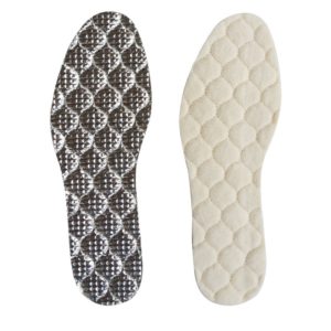 1 Pair Men And Women Wool Warm Insole Aluminum Film Insulation Sports Shock Insoles, Size:S(36-38)(Beige) (OEM)