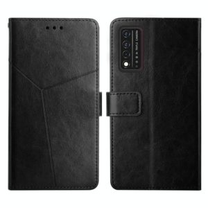 For T-Mobile Revvl V+ 5G Y Stitching Horizontal Flip Leather Phone Case(Black) (OEM)