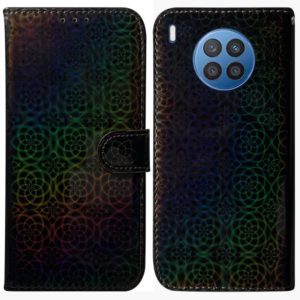 For Huawei nova 8i / Honor 50 Colorful Magnetic Buckle Leather Phone Case(Black) (OEM)