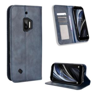 For Oukitel WP12 / WP12 Pro Magnetic Buckle Retro Texture Leather Phone Case(Blue) (OEM)